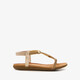 Dames sandalen goud met glittersteentjes