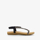Dames sandalen met glitters zwart