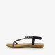 Dames sandalen met glitters zwart