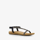 Dames sandalen met glitters zwart