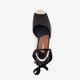 Dames sleehak espadrilles met strik zwart
