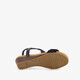 Dames sandalen met sleehak zwart