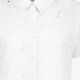 Dames broderie blouse korte mouwen wit