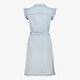 Dames jurk met vlindermouwen lichtblauw