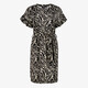 TwoDay dames jurk met print zwart beige