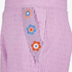 Meisjes short met geborduurde bloemen lila