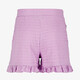 Meisjes short met geborduurde bloemen lila