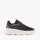 Dames dad sneakers met dierenprint zwart