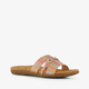 Gekleurde dames slippers met gesp goud