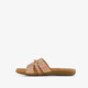 Gekleurde dames slippers met gesp goud