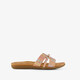 Gekleurde dames slippers met gesp goud