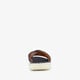 Leren heren slippers cognac blauw