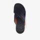 Leren heren slippers cognac blauw