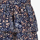 Vinaya meisjes rok met bloemen blauw