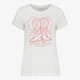 Dames T-shirt met cowboylaarzen wit