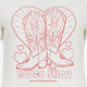 Dames T-shirt met cowboylaarzen wit