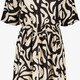 Dames jurk met print beige zwart