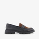 Dames loafers met panterprint details zwart