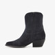 Suede dames western laarzen zwart