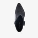 Suede dames western laarzen zwart