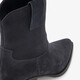 Suede dames western laarzen zwart