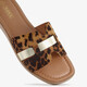 Dames slippers met luipaardprint