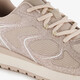 Dames sneakers met glitters taupe