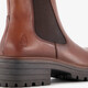Leren dames Chelsea boots bruin