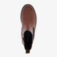 Leren dames Chelsea boots bruin