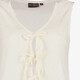 Dames top met strikjes ecru