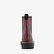 Dames veterboots bordeaux rood