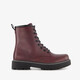 Dames veterboots bordeaux rood
