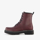 Dames veterboots bordeaux rood