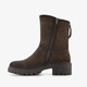 Suède dames boots donkerbruin