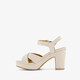 Dames sandalen met hak beige