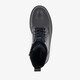 Leren dames veterboots zwart