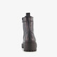 Leren dames veterboots zwart