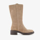 Suède dames laarzen beige