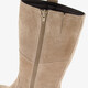 Suède dames laarzen beige