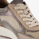 Dames sneakers met panterprint details taupe