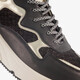 Leren dames sneakers zwart goud