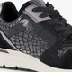 Dames sneakers met slangenprint details zwart