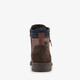 Leren veterboots bruin blauw