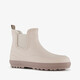 Korte dames regenlaarzen gevoerd beige