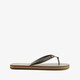 Heren teenslippers groen met oranje details