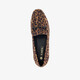 Dames loafers met gesp en panterprint bruin