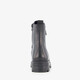 Leren dames veterboots zwart