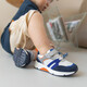 Leren jongens sneakers blauw wit