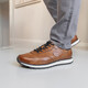 Cirino leren heren sneakers cognac bruin