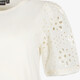 T-shirt met broderie mouwen wit